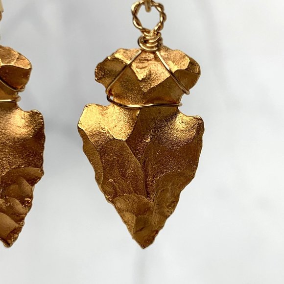 Catherine Page Arrow Head Drop Earrings Gold Filled - Picture 3 of 4